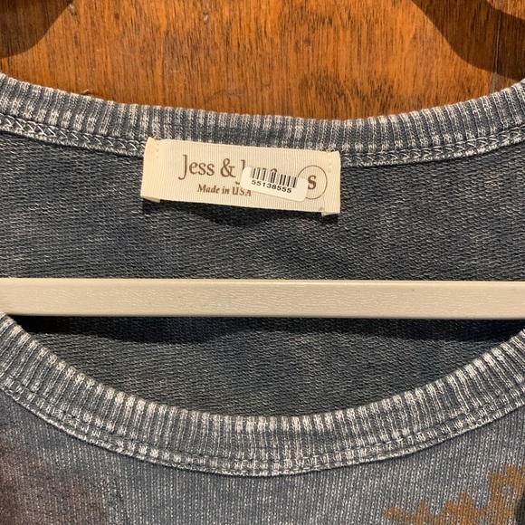 Jess & Jane gray dress cotton made in USA pockets size small artsy boho festival - Picture 5 of 16